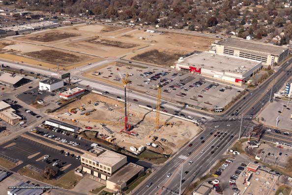 drone image of development progress on dodge street as of november 2023 for the weekly market report