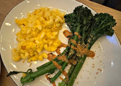 tupelo honey mac and chees and broccolini