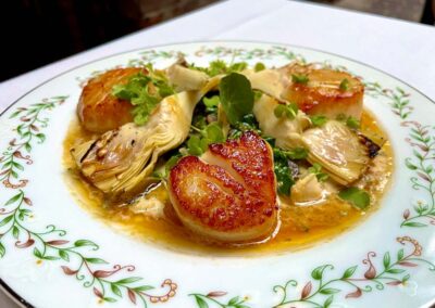 the seared diver scallops