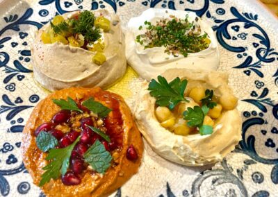 all four spreads on the appetizer