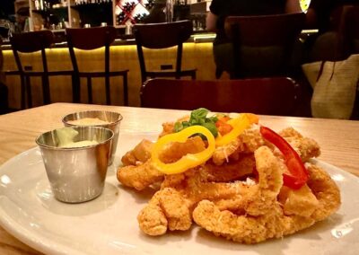 a plate of calamari as an appetizer