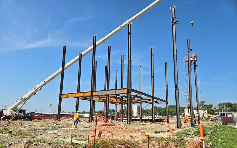 Steel Goes Vertical at Med Center CORE Building