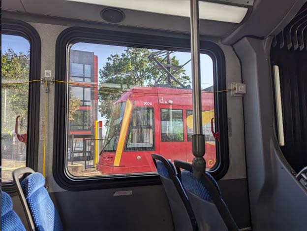 I raced the streetcar back west on the bus route X2 after my initial trip to the eastern terminal at Oklahoma Avenue