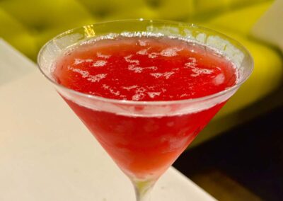 Dolce pomegranate martini cocktail