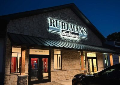 Ruhlman's exterior at night