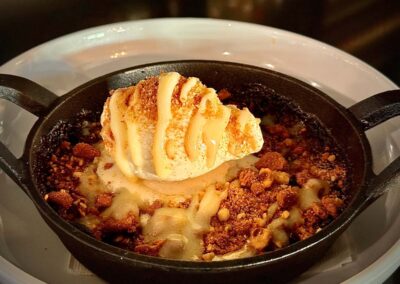 Flame roasted fuji apple crisp