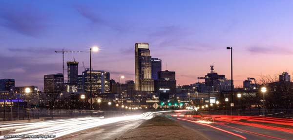 View of downtown Omaha earlier this month from Abbott Drive. Photo by Brad Williams