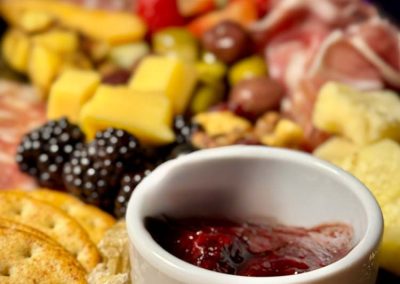 Charcuterie board and house jam