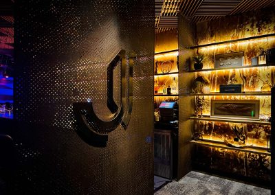 Jewell logo near the bar