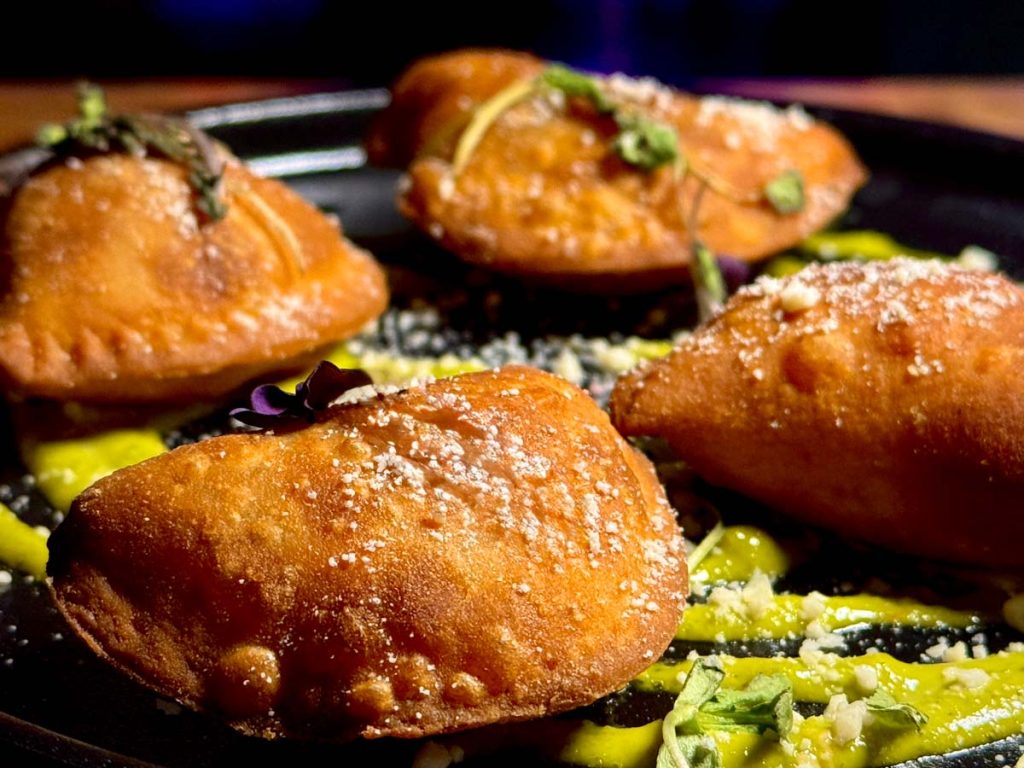 Smoked brisket empanadas up close