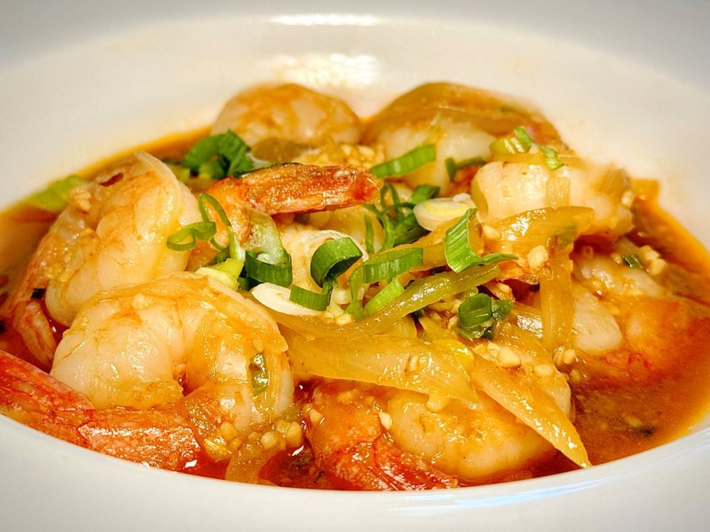 Garlic shrimp rice