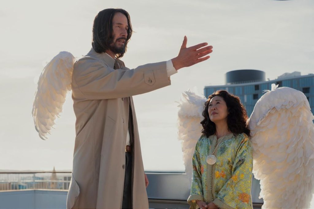 Keanu Reeves as Gabriel and Sandrah Oh as Martha