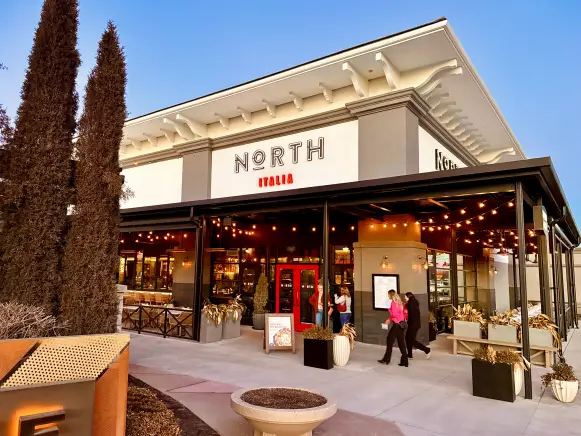 Exterior of North Italia restaurant in Village Pointe Shopping Center West Omaha