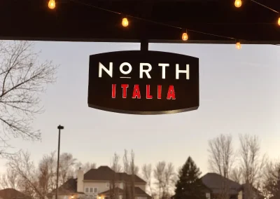 North Italia walkway sign