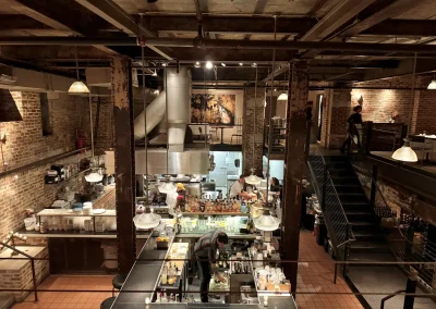 The Boiler Room overlooking kitchen