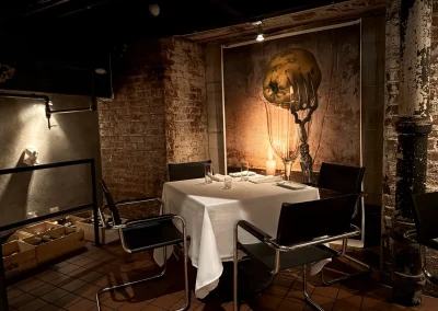 The Boiler Room table setting