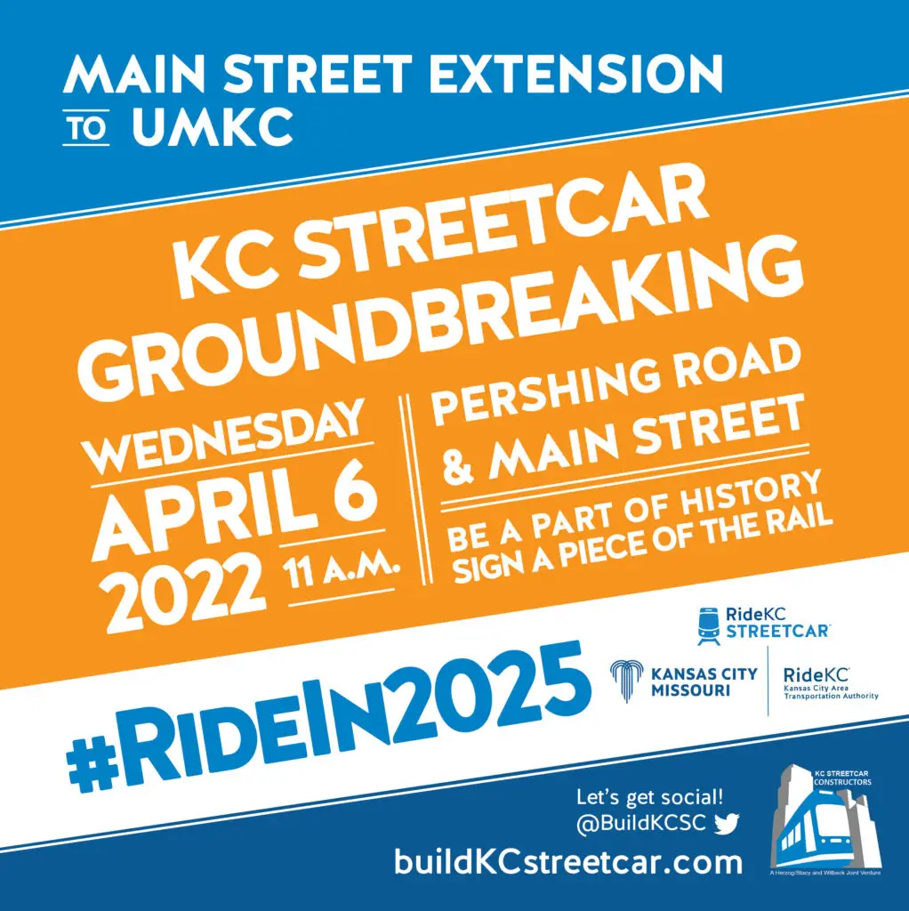 Kansas City groundbreaking announcement for the Main Street extension that opened in October 2025