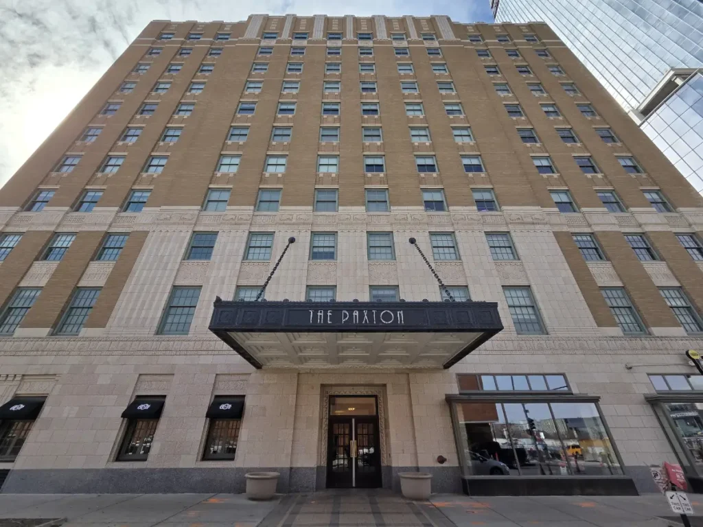 2026 photo of the former Paxton Hotel, present day Paxton condominiums
