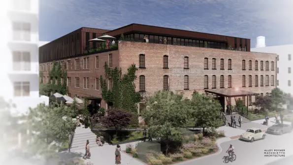 Millwork Hotel rendering from the eas