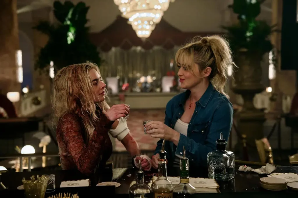 Samara Weaving as Grace and Kathryn Newton as Faith