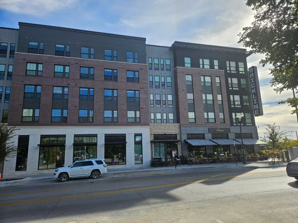 The Brickline apartments that were built on the eastern side of 10th Street on the former site of Jobbers Canyon