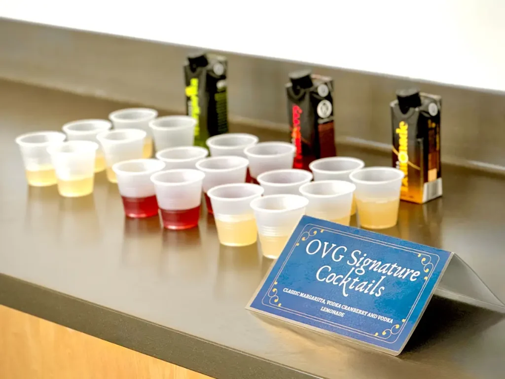 Menu card for the OVG Signature cocktails