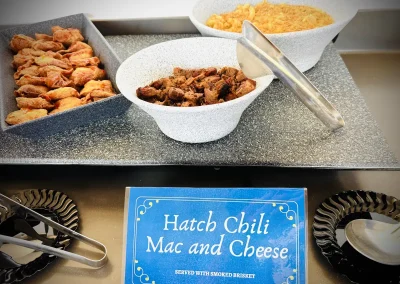 Menu card for the hatch chili mac and cheese