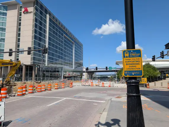 Utility work at 10th and Capitol in 2025