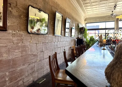 Au Courant bar and wall decor