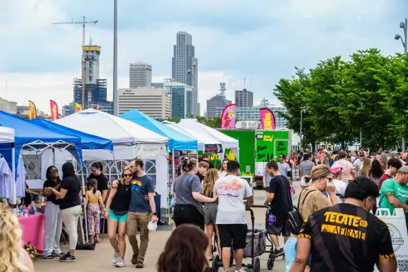 CB Summerfest festival image of booths and people attending festival