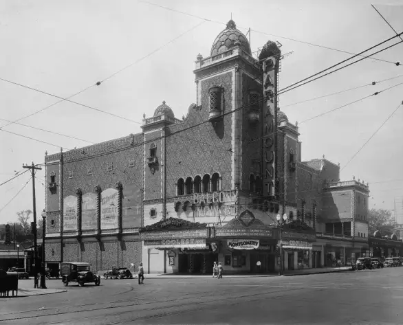 1931 Durham Museum photo of the Rose Theater after it became the Paramount Theater
