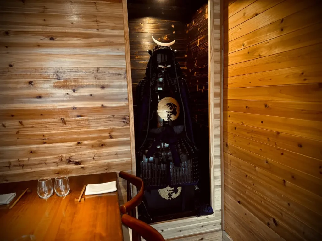 Japanese samurai armor display