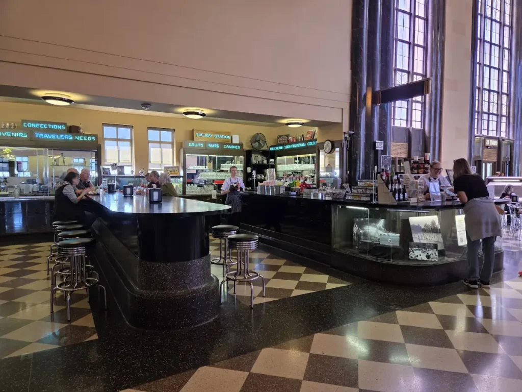 The authentic soda fountain inside Durham Museum