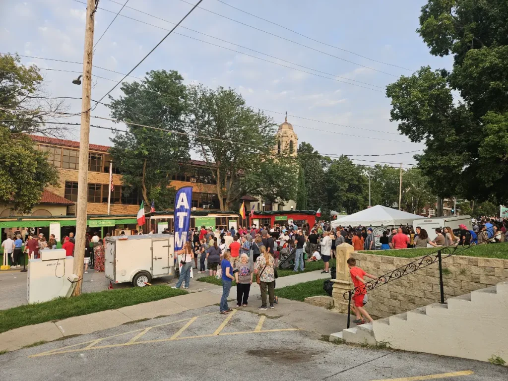 The Santa Lucia Festival during the day.