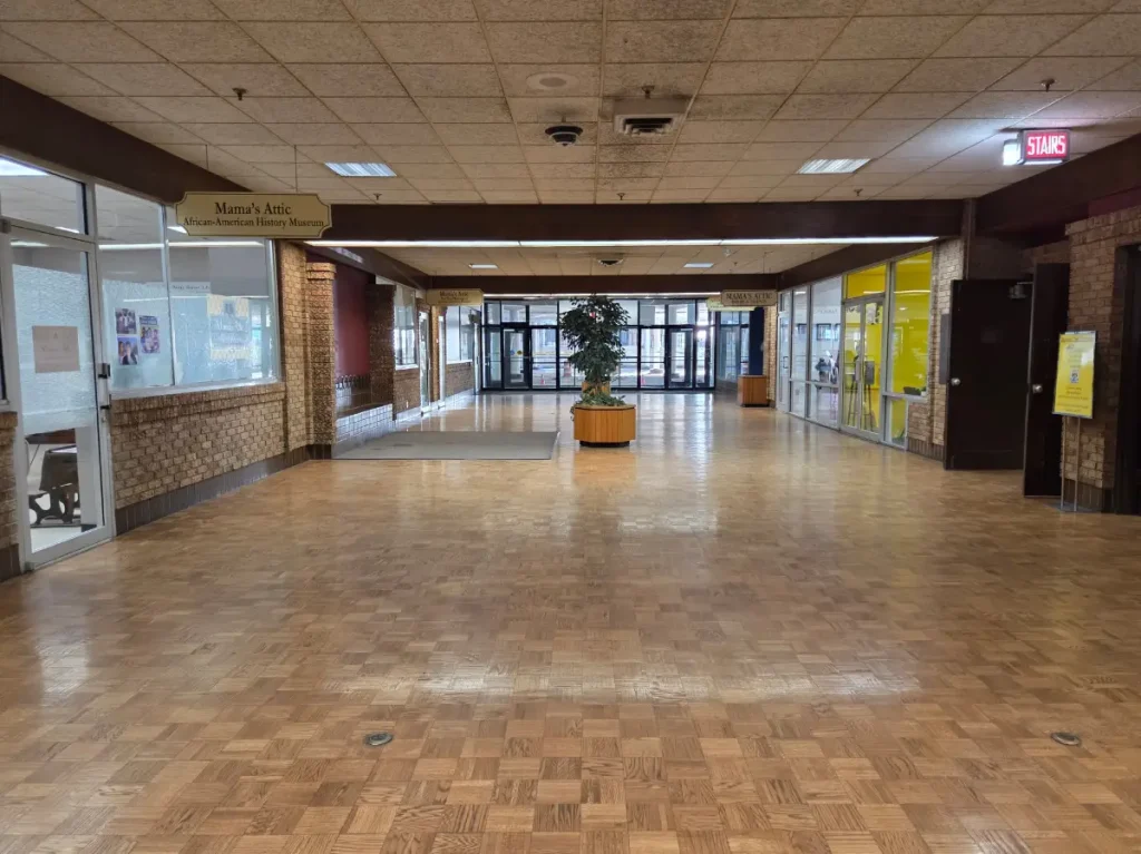 Looking at the 1st floor inside The Center.