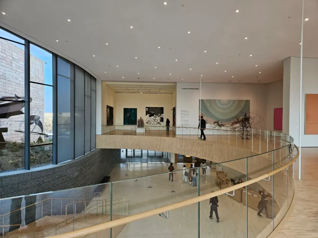 2024 OE photo of the Phillip G. Schrager Collection inside the Rhonda and Howard Hawks Pavilion at Joslyn Art Museum.