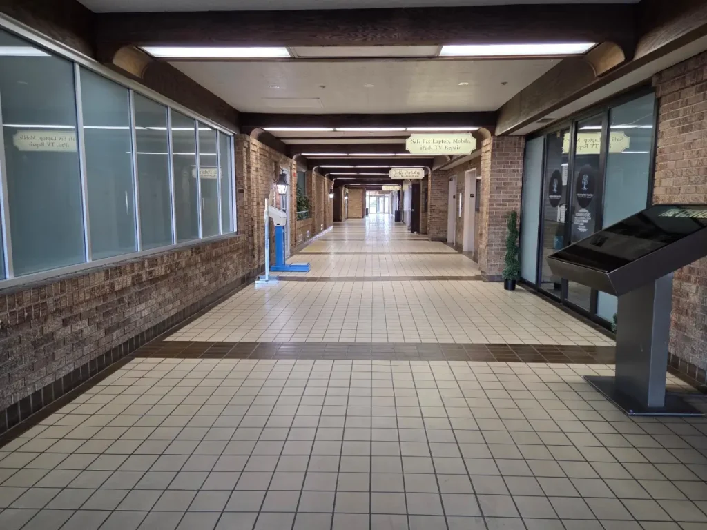 Looking at the 3rd floor inside The Center.