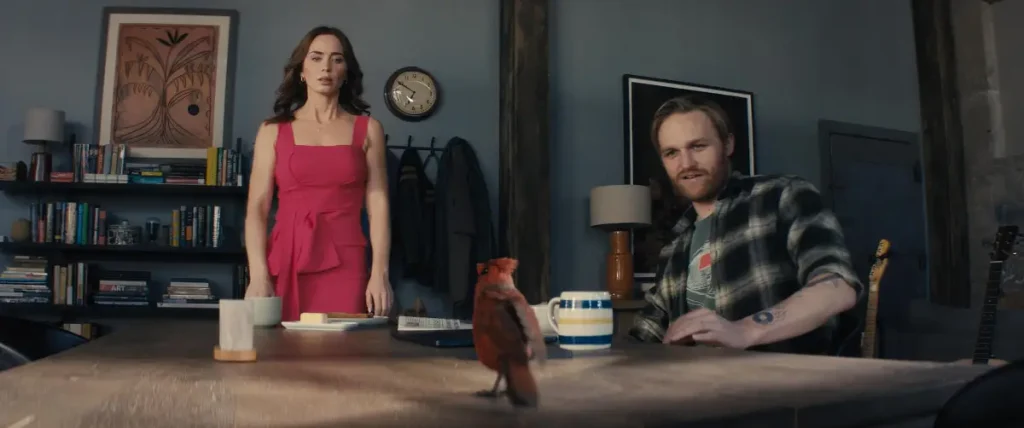 Emily Blunt as Margaret and Wyatt Russell as Jackson
