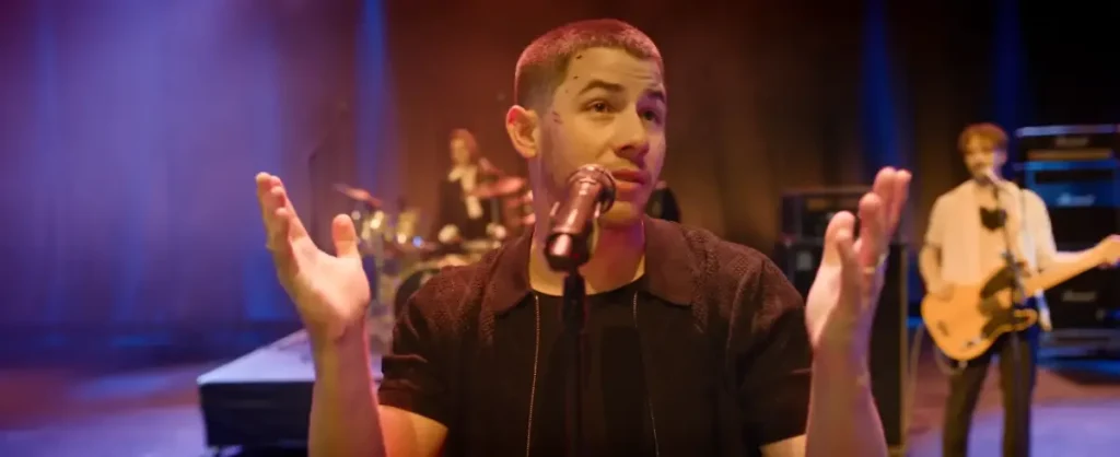 Nick Jonas as Danny Wilson singing the song