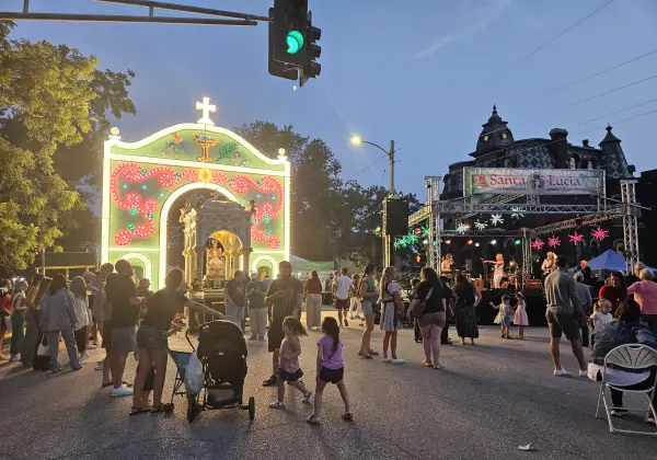 Santa Lucia Festival at Night